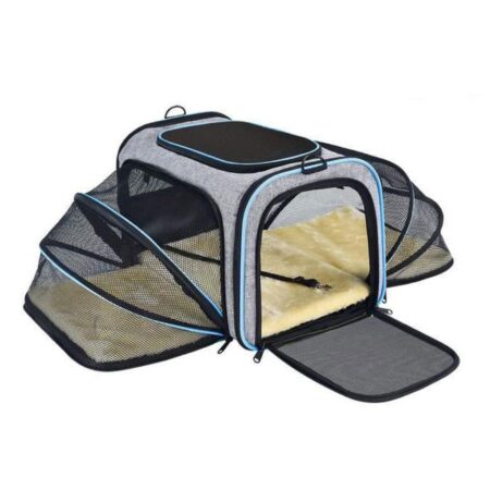 Pet Carrier Bag - Airline Approved Foldable Mesh Dog Carrier -GentlePuppy.com