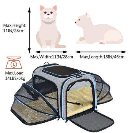 Pet Carrier Bag - Airline Approved Foldable Mesh Dog Carrier -GentlePuppy.com