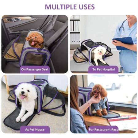 Pet Carrier Bag - Airline Approved Foldable Mesh Dog Carrier -GentlePuppy.com