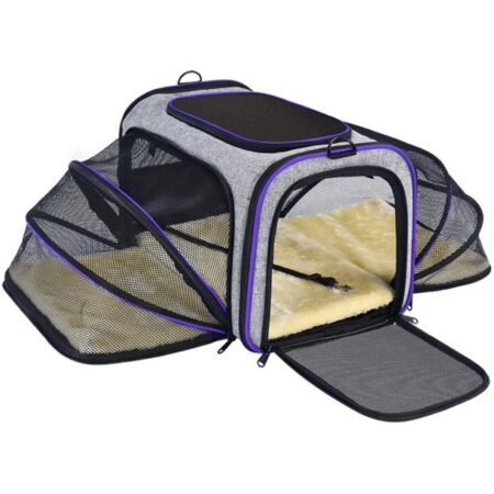 Pet Carrier Bag - Airline Approved Foldable Mesh Dog Carrier -GentlePuppy.com