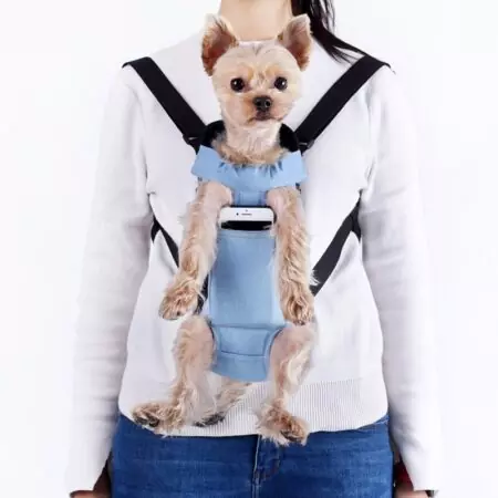Pet Backpack, Denim Carrier Bag for Small Dogs and Cats - Gentlepuppy.com